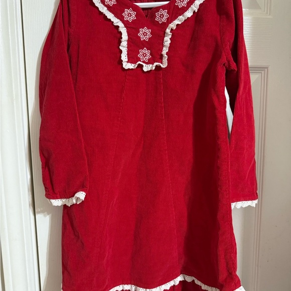 Hanna Andersson Corduroy Holiday Dress - size 6-7 - Picture 3 of 10